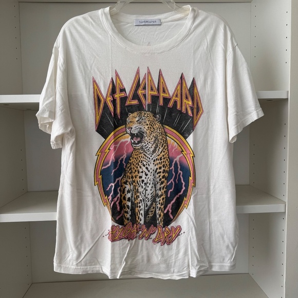 Daydreamer Def Leppard High N Dry Weekend Tee Vintage White - Picture 4 of 8